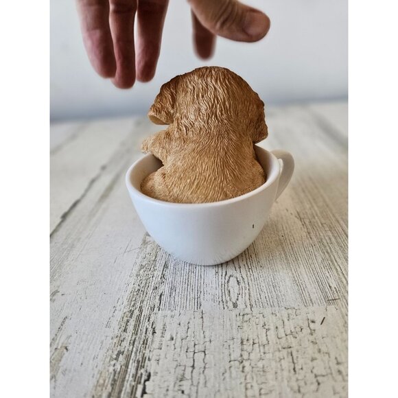 Lab puppy statue teacup cup mug realistic life-like decor dog - Picture 3 of 7